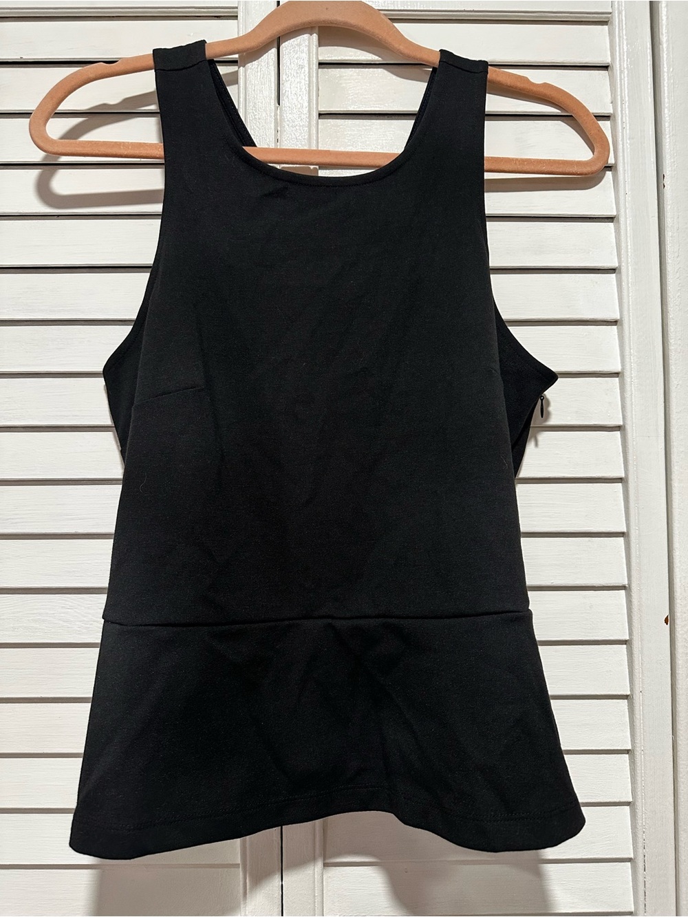 Banana Republic Black Sleeveless Peplum Blouse